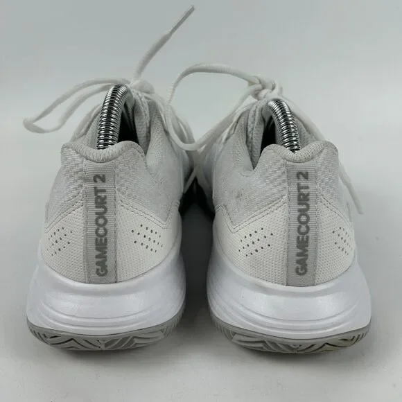 adidas Game Court 2 Tennis Sneakers Women Size 9 White Mesh Upper Lace Up GW4971 - Picture 4 of 10